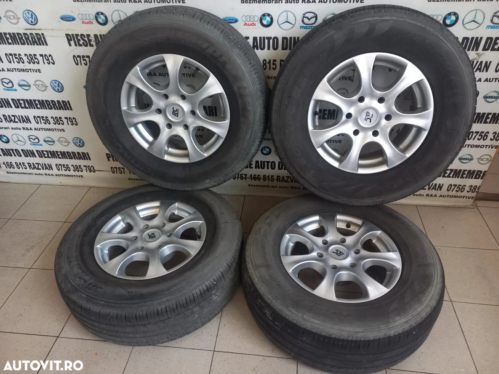 Set Jante Aluminiu Mitsubishi Pajero L200 Nissan Patrol Terrano Etc. Prezoane 6x5.5 Inch Anvelope 245/70R16 - 7