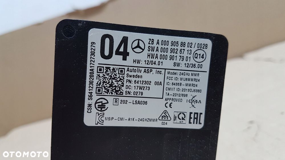 radar sensor mercedes a0009058802 - 3