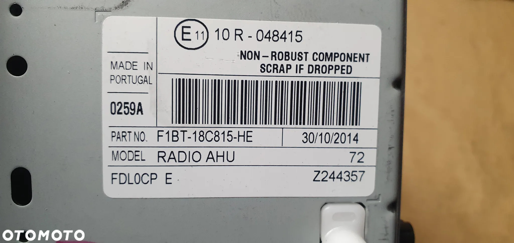 Radio radioodtwarzacz czytnik radia Ford Transit Custom MK8 F1BT-18C815-HE - 6