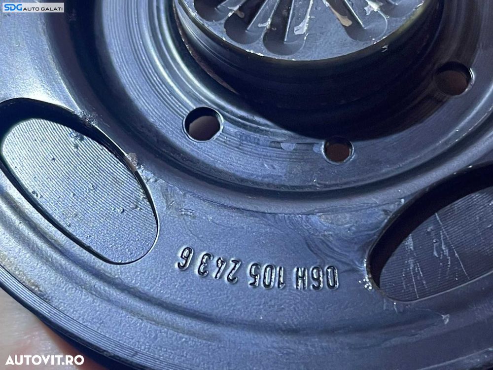 Rola Fulie Accesorii Vibrochen Arbore Cotit Audi A3 8P 1.8 TSI BYT BZB CDAA 2004 - 2013 Cod 06H105243G - 5