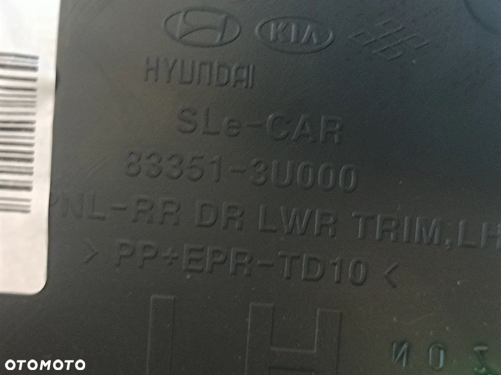 Tapicerka boczek drzwiowy skórzany lewy tył Kia Sportage III 83351-3U000 - 11