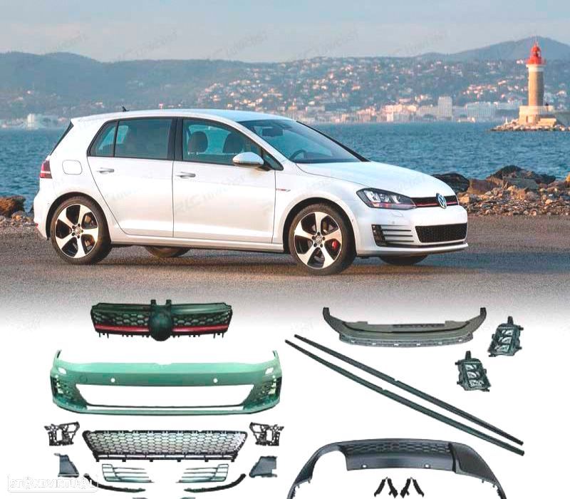 KIT CARROÇARIA VOLKSWAGEN VW GOLF VII 12-17 PDC SRA LOOK GTI - 1