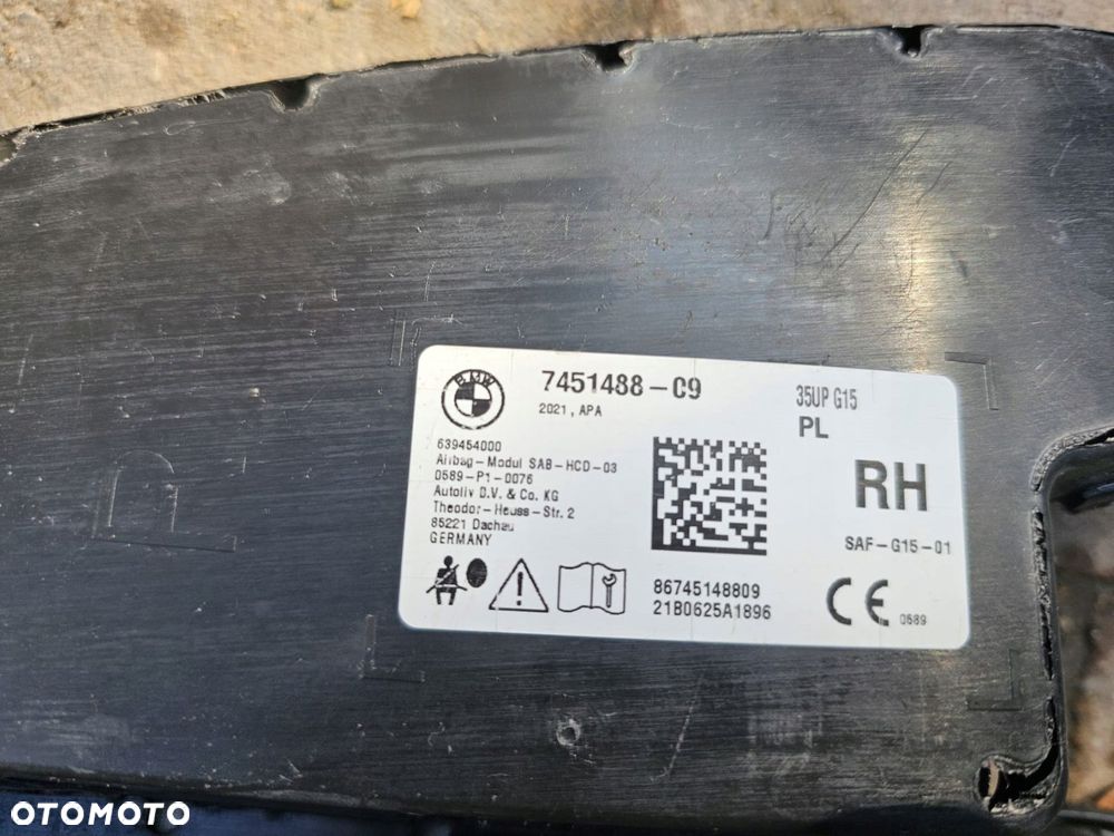 poduszka airbag fotela bmw 8 g15 prawa 7451488 - 2