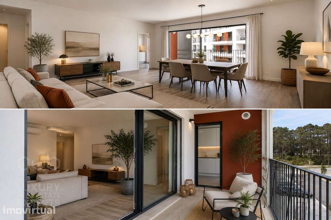 Apartamento T3 Novo no Seixal | 161 m² | 3 Estacionamentos | Quinta do - Grande imagem: 3/43