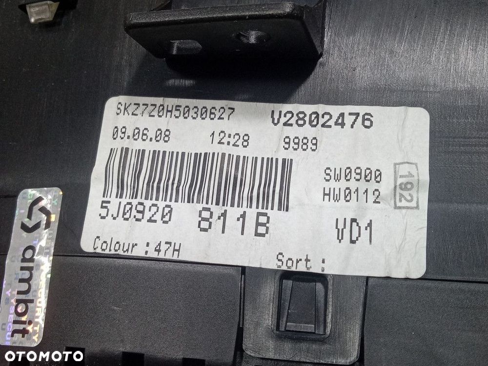 SKODA FABIA II 5J 1.4 16V STEROWNIK ZESTAW STARTOWY 03C906024B - 11