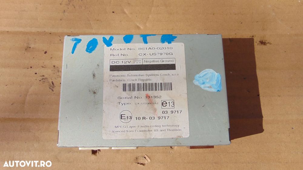 Modul control radio CD Toyota Auris an 2006-2012 cod 861A0-02010 - 2