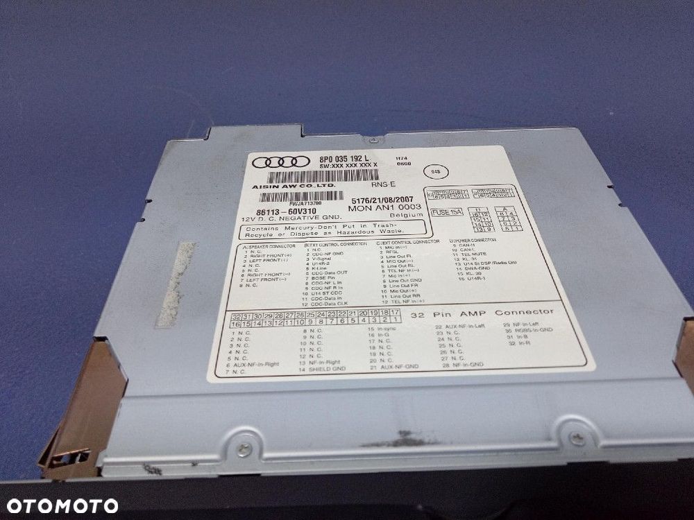 AUDI A3 8P TT 8J RADIO NAWIGACJA NAVIGATION PLUS RNS-E 8P0035192L - 8