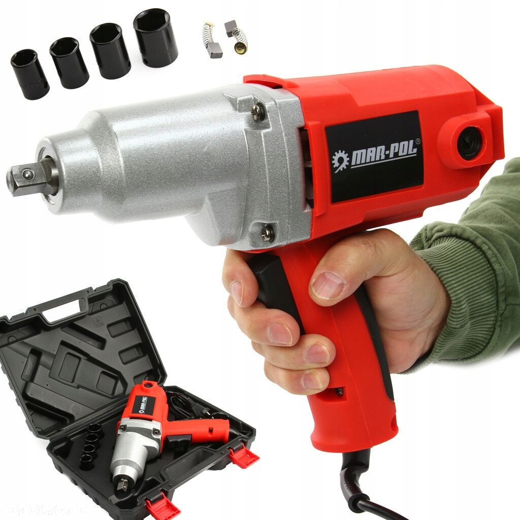 KLUCZ ELEKTRYCZNY UDAROWY SIECIOWY 1/2" 800Nm DO KÓŁ WALIZKA M80490A - 2