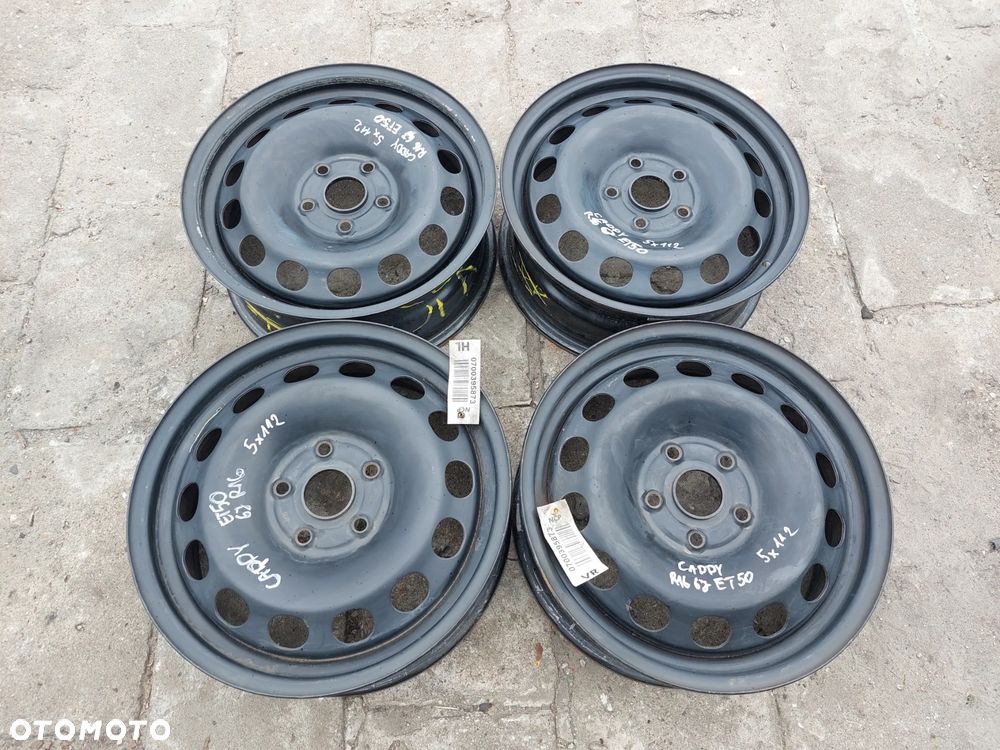 VW CADDY FELGI STALOWE R16 6J ET50 5X112 PROSTE! - 1