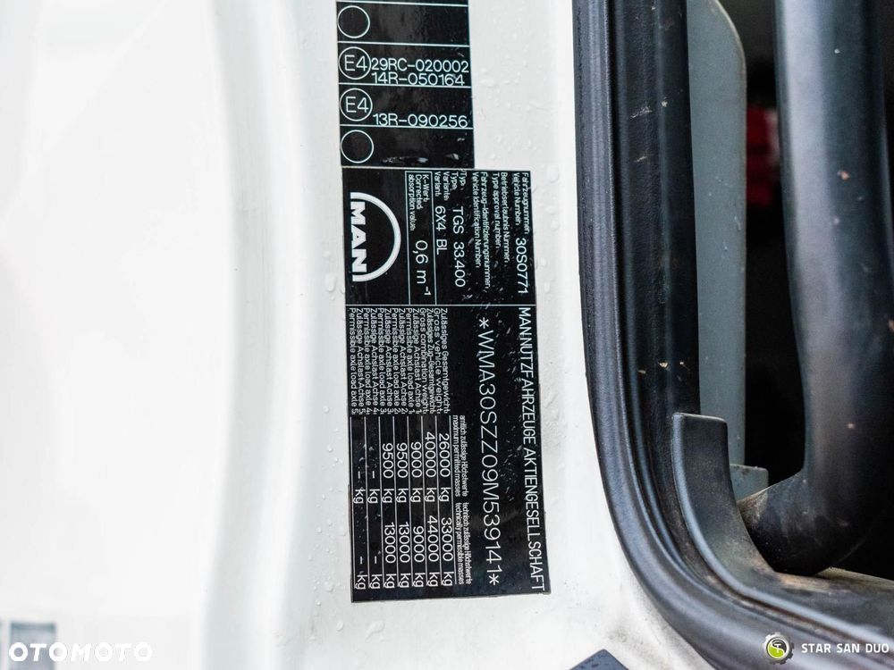 MAN TGS 33.400 6x4 PALFINGER PK 29002 HDS Żuraw Wciągarka Ciągnik - 29