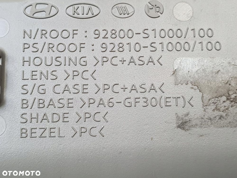 LAMPKA OŚWIETLENIA KABINY Wnętrza Hyundai Santa Fe IV 92800-S1000 - 14