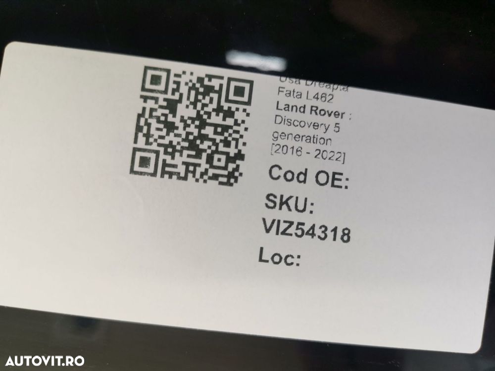 Usa Dreapta Fata L462 Land Rover  Discovery 5 generation 2016 2017 201 - 8