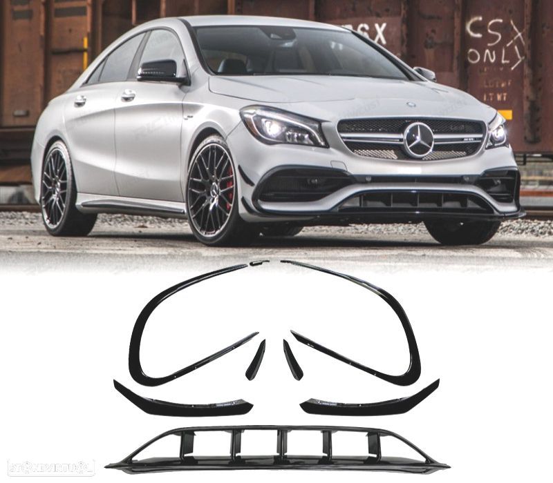 SPOILER LIP FRONTAL PARA MERCEDES CLA W117 16-19 LOOK CLA45 - 1