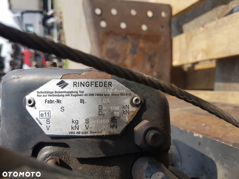 BELKA ZACZEP HAK DO PRZYCZEPY RINGFEDER MAN TGL TGM , DAF ROZSTAW RAMY 86 - 2