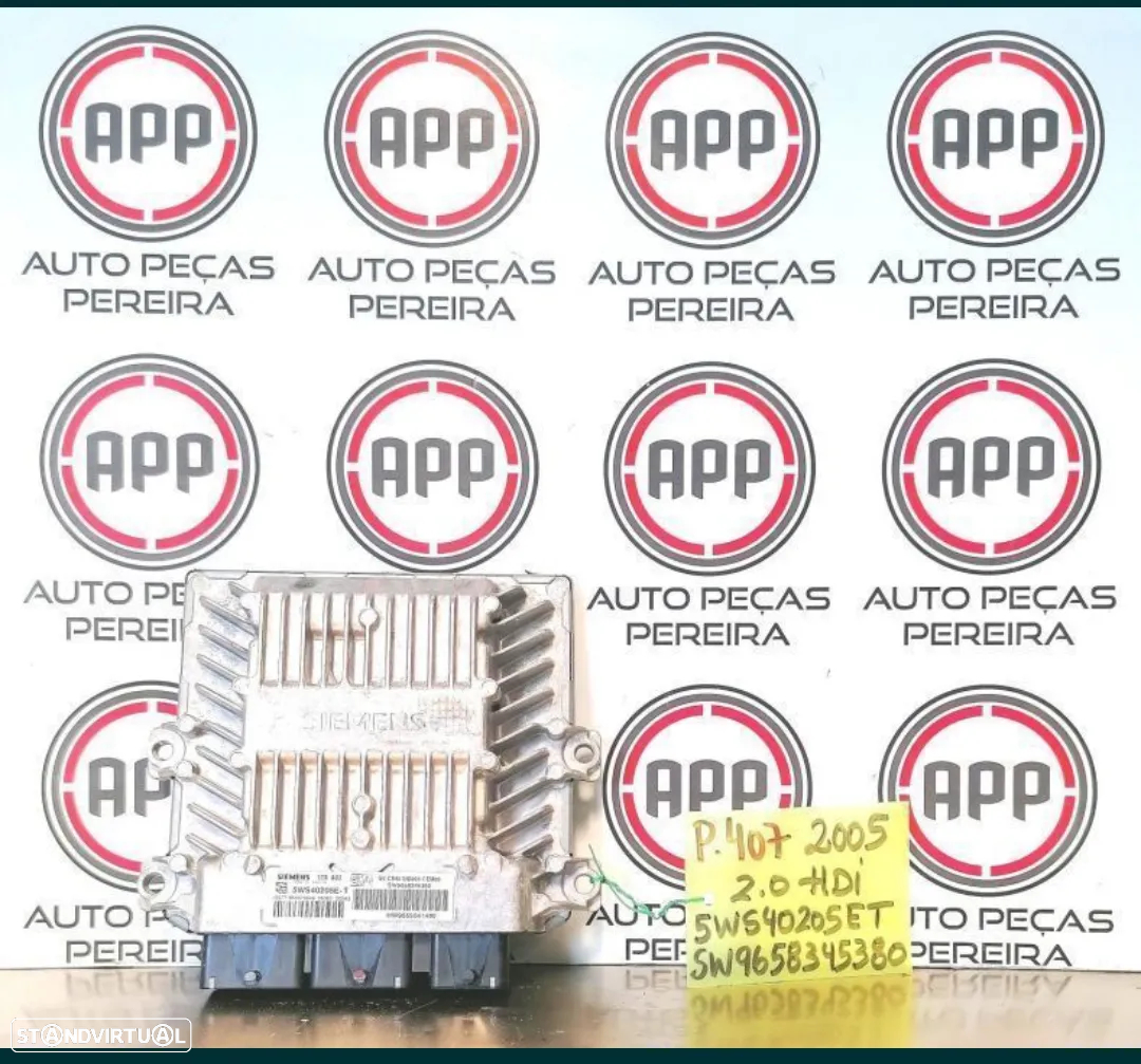 Centralina de motor Peugeot 407 2.0 HDI de 2005, referência 9658345080, 5WS40167H - 3