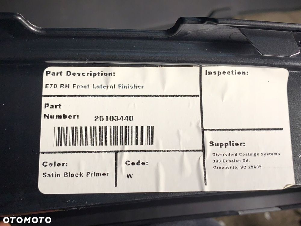 KRATKA ZDERZAKA PRZÓD PRAWA BMW X5 E70 06-10 - 3