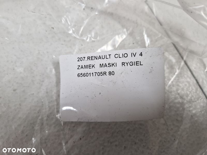 RENAULT CLIO 4 IV ZAMEK MASKI PRZÓD PRZEDNI RYGIEL 656011705R - 4