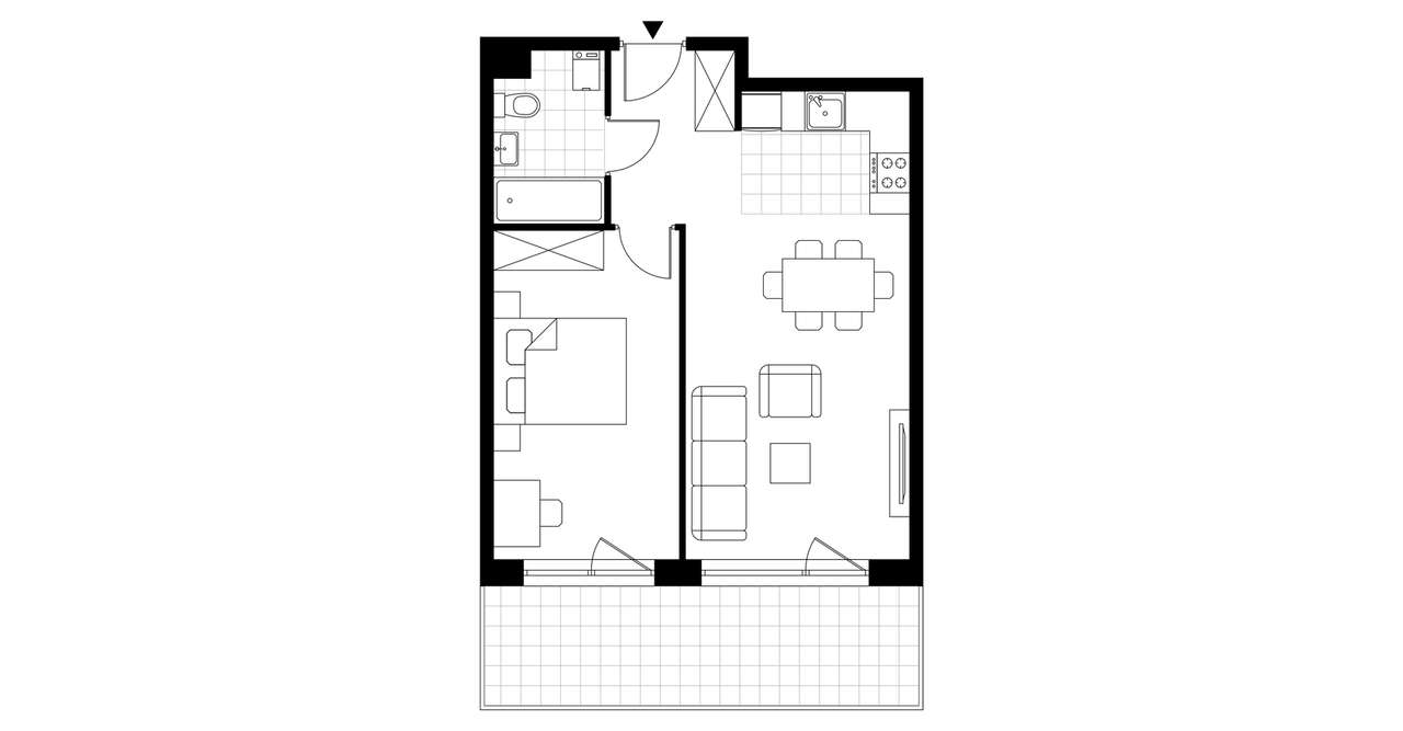 2-pokojowe mieszkanie 44m2 + balkon Bezpośrednio - Pełny obrazek: 3/23