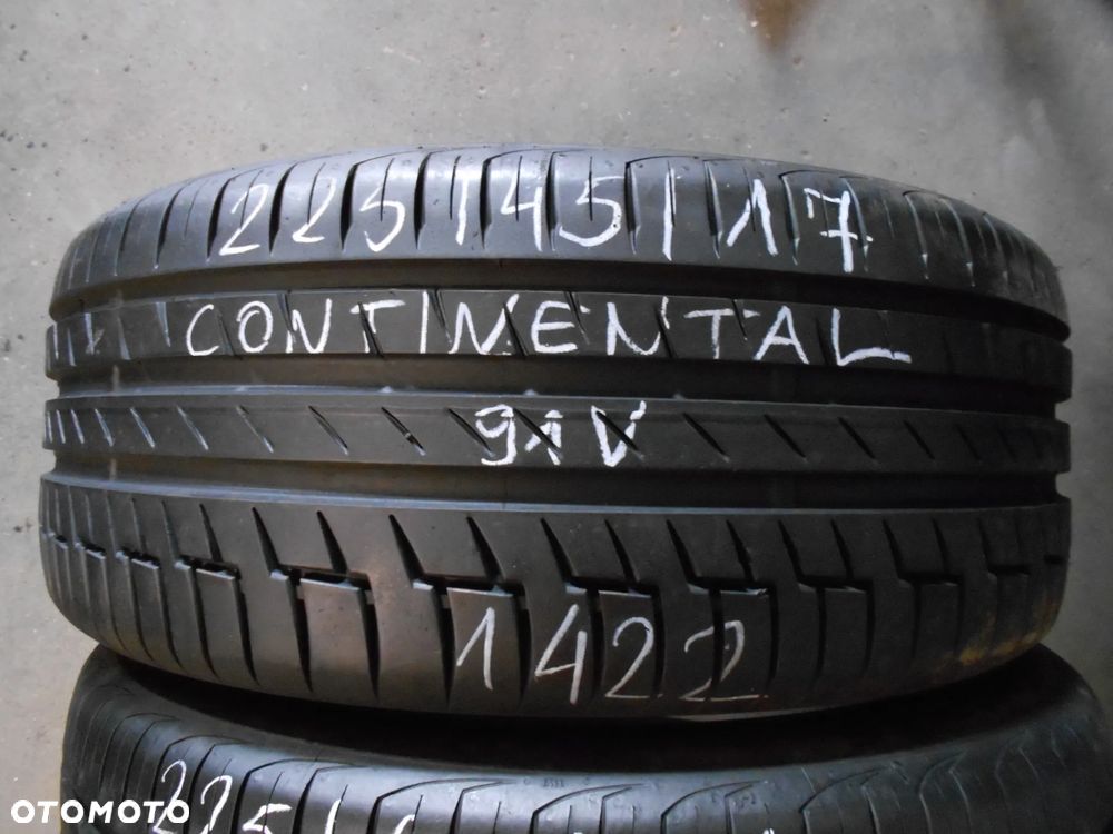 OPONY 225/45R17 CONTINENTAL PREMIUM CONTACT 6 DOT 1422 / 4317 8MM - 2