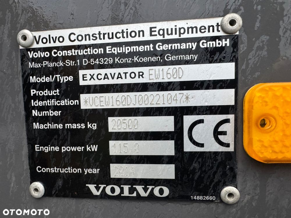 Volvo EW160D KOPARKA KOŁOWA // PODPORY PŁUG / LEMIESZ // 4 ŁYŻKI - 11