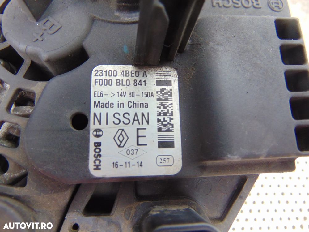 Alternator Nissan X Trail 1.6 / 2.0 t32 qashqai  cod 231004be0 1.6 megane 4 - 6