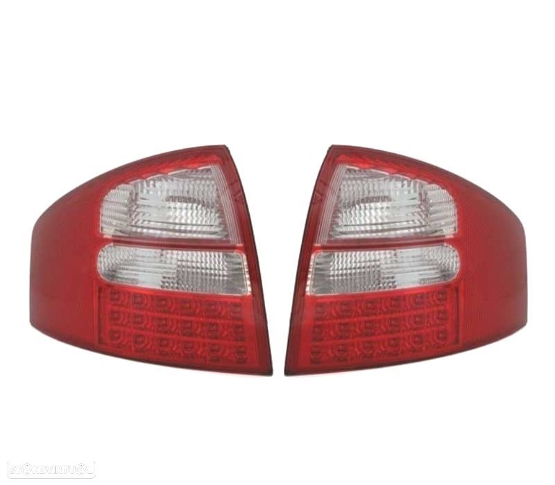 FAROLINS AUDI A6 4B 97- 05 LED VERMELHO BRANCO - 1