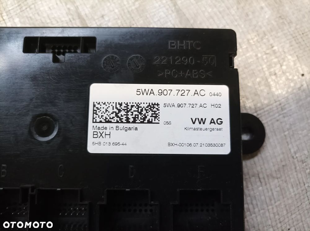 VW Skoda Audi Octavia IV sterownik klimatyzacji 5WA907727AC - 3