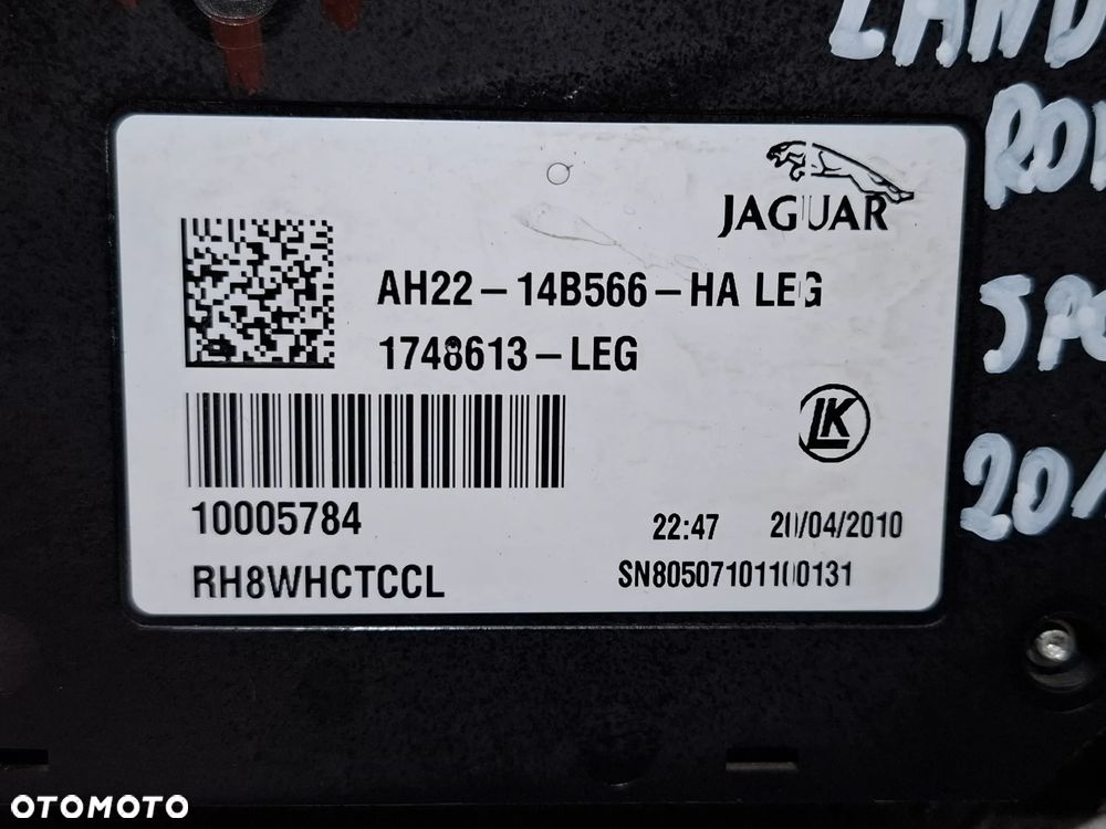 Panel moduł przełącznik sterowania fotela prawy przód Land Rover Range Rover Sport rok 2010 lift 5,0 V8 510 KM nr AH2214B566HA - 2