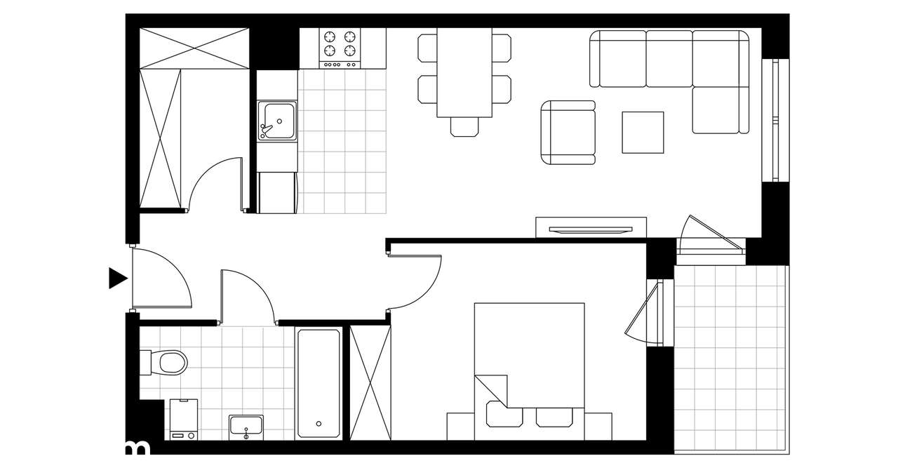 2-pokojowe mieszkanie 47m2 + loggia Bez Prowizji - Pełny obrazek: 3/23