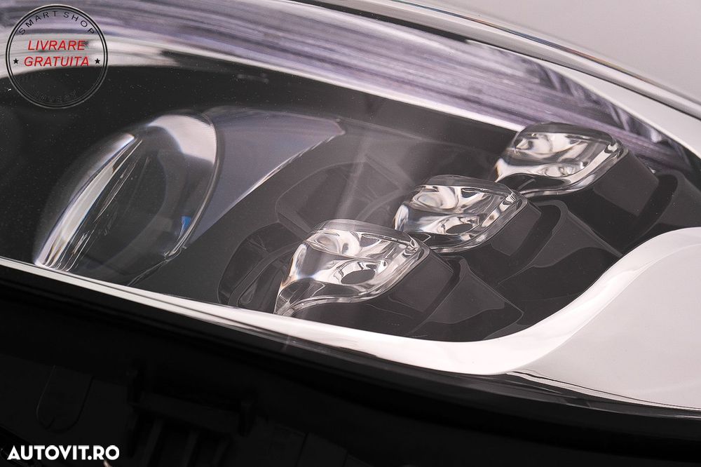 Faruri Full LED Mercedes C-Class W205 S205 (2014-2020) LHD W222 Design- livrare gratuita - 18
