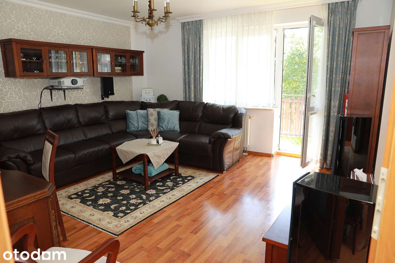 Ustawne 72 m² na zamkniętym osiedlu - 1 p., balkon, garaż, blisko SKM