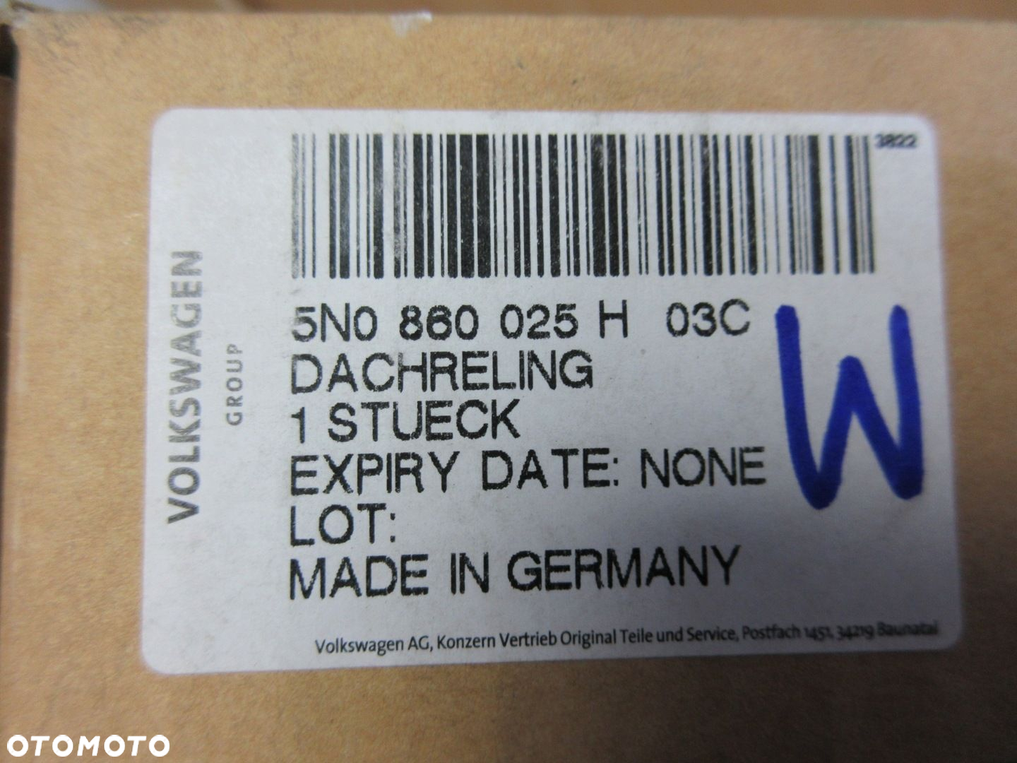 VW TIGUAN reling dachowy 5N0860025H 03C - 3