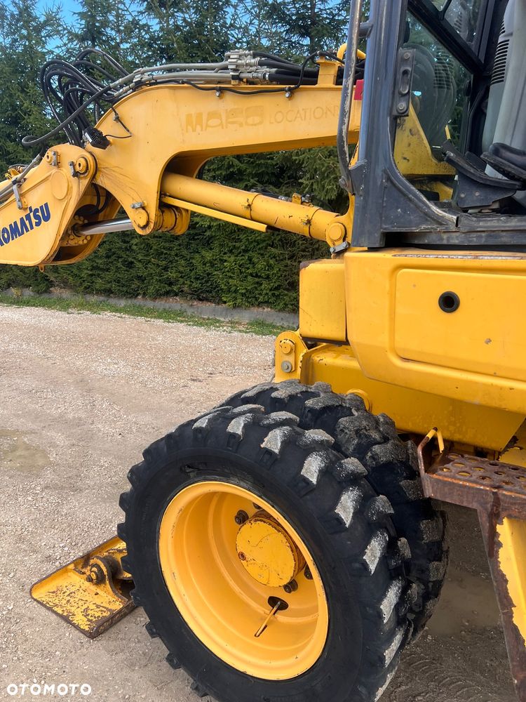 Komatsu Koparka kołowa KOMATU PW98MR-8 10ton 4x4x4 ośki skrętne Ramię 3x łamane BEZ DPF i ADBLUE 4 cyl dodatkowe wyjścia hydr Pług Podpory  2012 szybka zwinna Prosto z importu 1 właściciel Cat TEREX Liebherr Wacker Pw 98 Mr 8 11 - 31