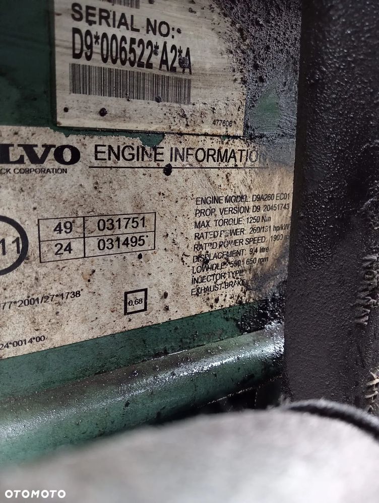 Silnik Volvo D9A260 EC01 - 3