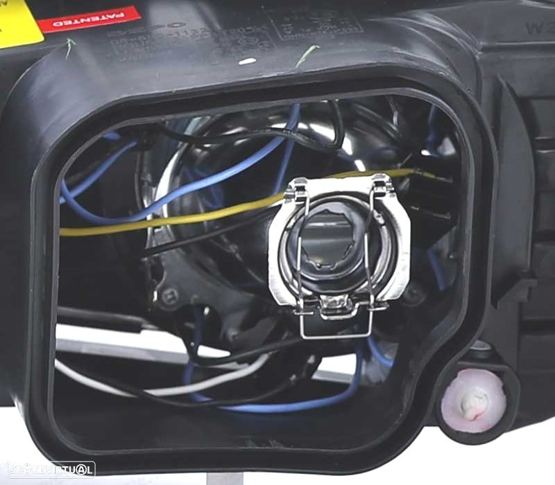 FARÓIS FRONTAIS ANGEL EYES PARA PEUGEOT 106 96-05 FUNDO PRETO H7 - 3