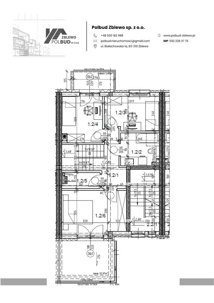 Dom jednorodzinny,zab. szeregowa, 108m² Starogard Gdański, ul.Wiosenna - Pełny obrazek: 4/4