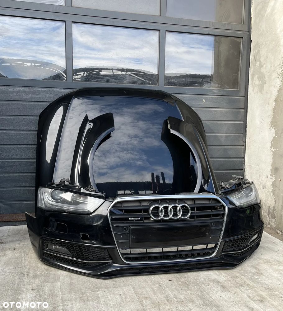 KOMPLETNY PRZÓD AUDI a4 b8 LIFT S LINE LY9T ZDERZAK MASKA BŁOTNIK PAS PRZEDNI LAMPY - 4