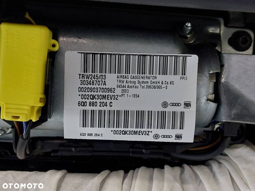 ZESTAW AIRBAG KOKPIT DESKA PASY PODUSZKI MODUŁ POLO IV 3D 6Q4857705J - 12