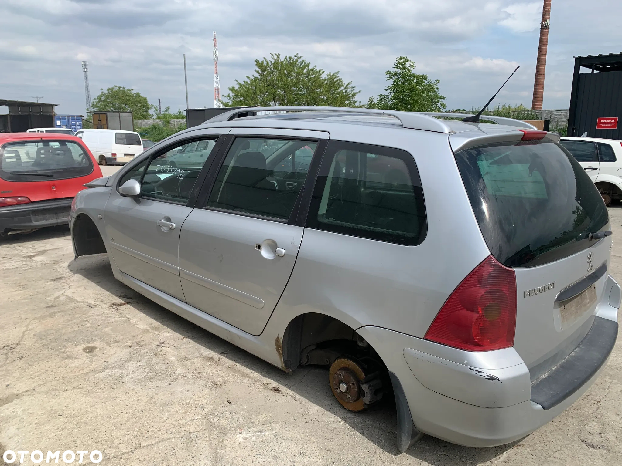 PEUGEOT 307SW 2005 *SAMOCHÓD NA CZĘŚCI* 584 MASKA LAMPA DRZWI LUSTERKO ZDERZAK GRILL BŁOTNIK KLAPA BELKA PRAWE LEWE PRZÓD TYŁ - 4