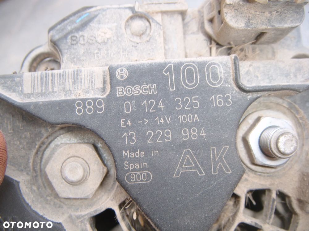 opel vectra c 1.8 16v 08r  alternator 0124325163 - 2
