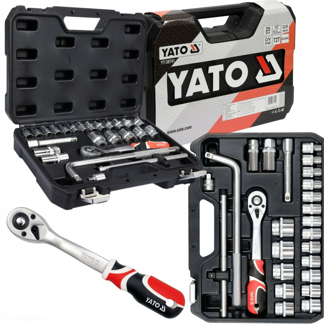 ZESTAW KLUCZY 25el KLUCZE NASADOWE YATO YT-38741 - 11