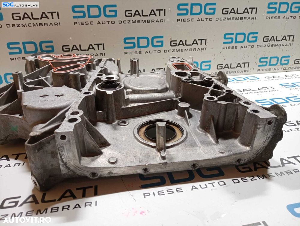 Capac Distributie Motor Simering Vibrochen Arbore Cotit cu Carcasa Suport Filtru Ulei Mercedes Clasa C Class W203 2.7 CDI 2000 - 2007 Cod R6110151202 [M7344] - 3