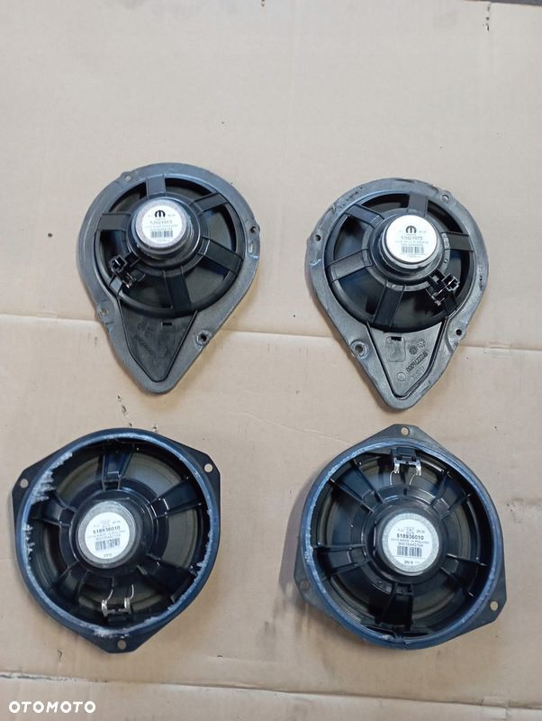 FIAT 500 GŁOŚNIKI PRZÓD TYŁ KOMPLET 52021973 52021975 518936010 - 2
