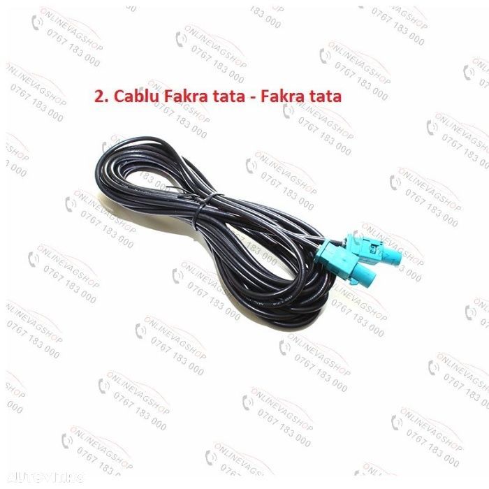 Cablaj antena radio,camera video 5metri ,conectori FAKRA,ISO, RAKU 2 - 4