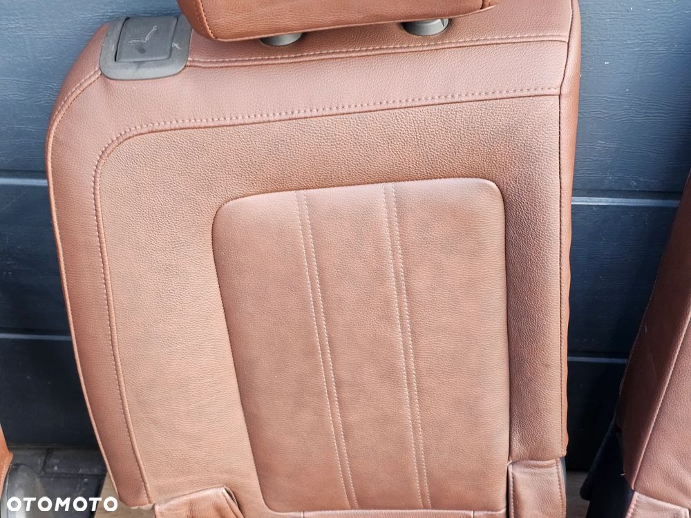 FOTELE PRZEDNIE FOTELE TYLNE  BOCZKI DRZWI SKÓRZANE RUDE BRĄZOWE OPEL ANTARA EUROPA PODGRZEWANE - 16