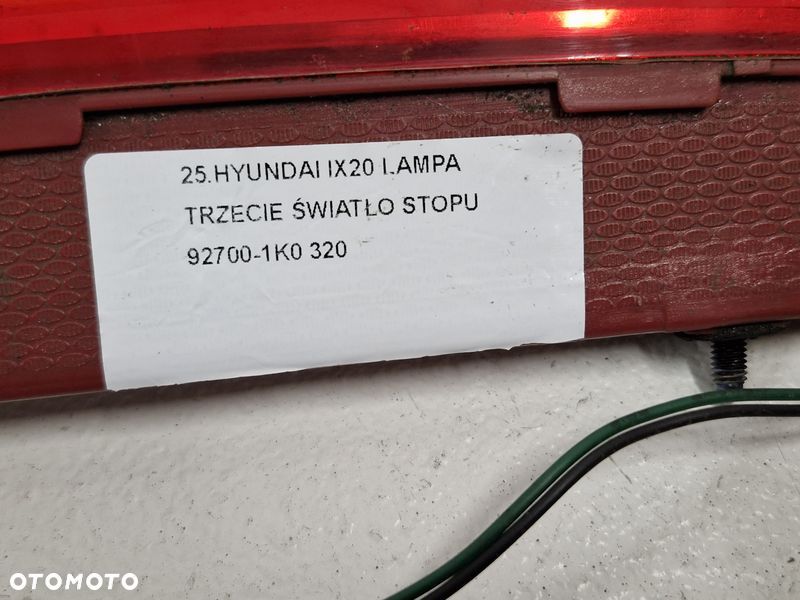 HYUNDAI IX20 LAMPA TRZECIE ŚWIATŁO STOPU 92700-1K0 - 7