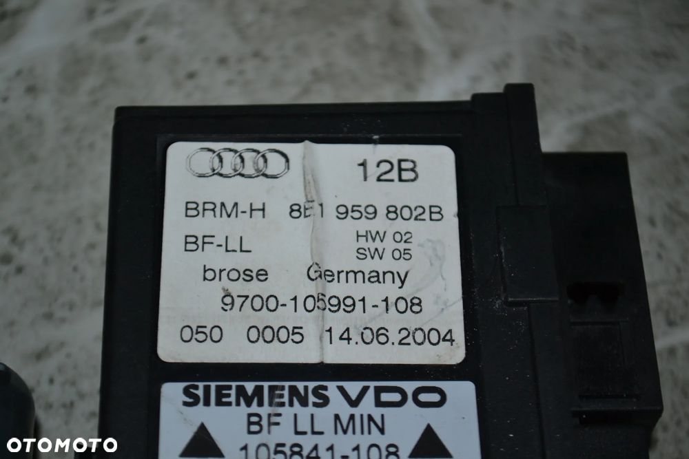 AUDI A4 B6 B7 SILNICZEK OPUSZCZANIA SZYBY PRAWY PRZÓD 8E1959802B - 2