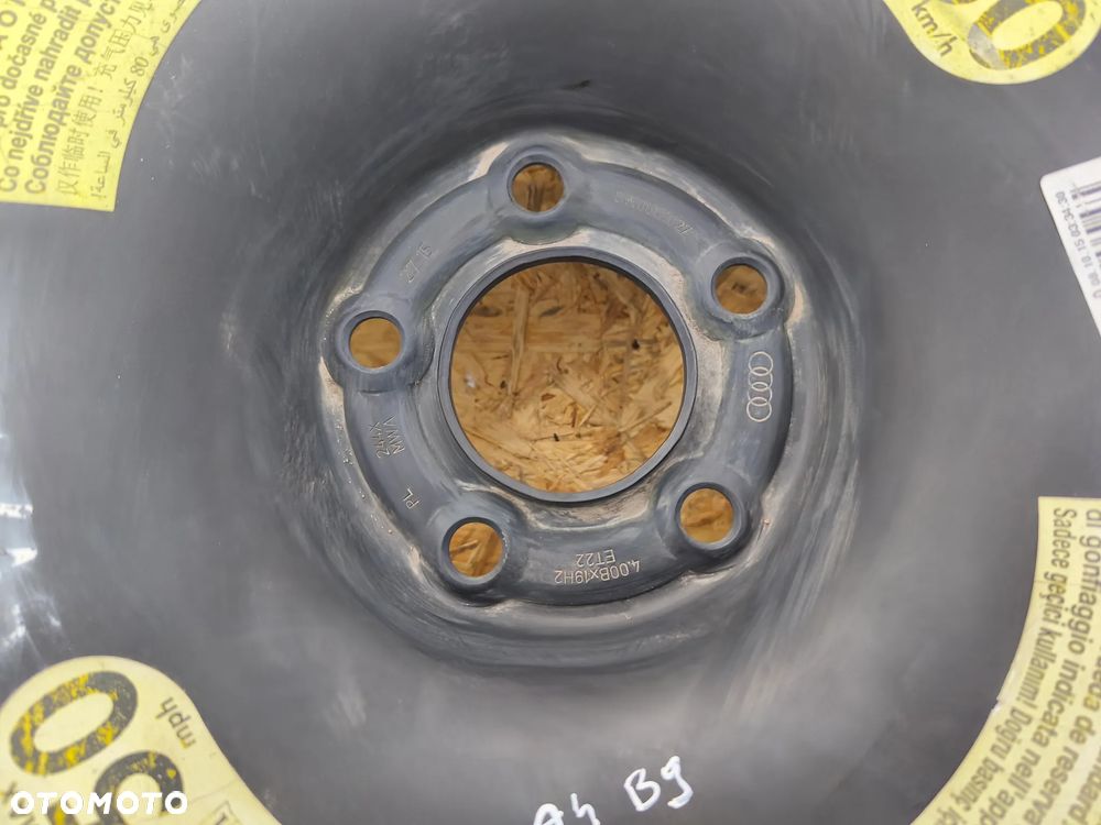 KOŁO DOJAZDOWE ZAPASOWE 125/70R19 VOLKSWAGEN AUDI 5X112 19 CALI 8W0601027 - 2