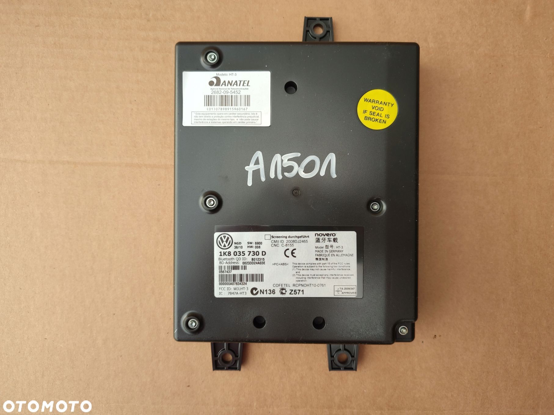 Moduł sterownik BLUETOOTH VW PASSAT B6 LIFT 1K8035730D EUROPA - 1