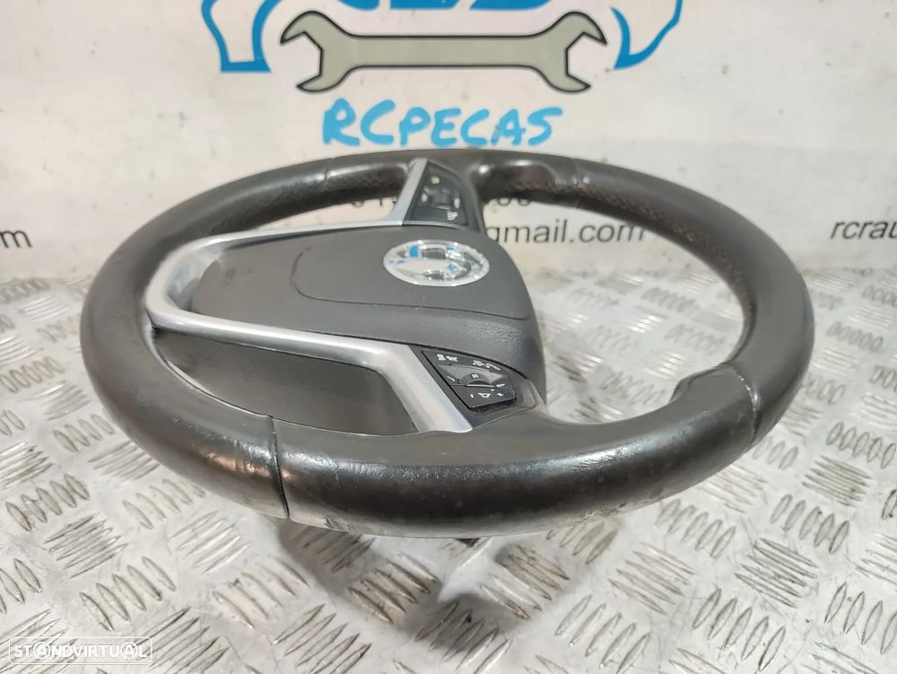 Volante Completo Opel Insignia A pele perfurada comandos multifunções - 9